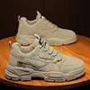 Men's Sneakers Waterproof Work Boots Workwear Shoes Thick Soled Plush Cold Resistant Lace Up Anti Slip Cotton Shoes 2025 New