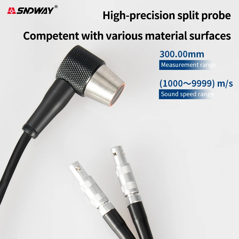 SNDWAY Ultrasonic Thickness Gauge SW-6510S Plastic Glass Ceramics Metal Steel Plate Stainless Steel Pipe Wall Thickness Tester thickness gauge