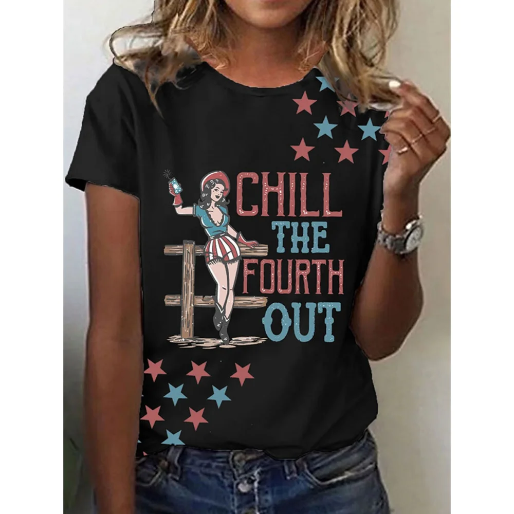 

Women's T-Shirt Summer Fashion Short Sleeved Casual Top Loose Breathable Micro Elastic Round Neck T-Shirt Women's Clothing Tee