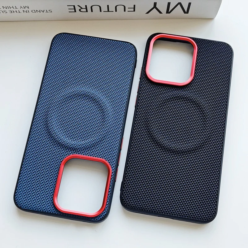 Enhanced Magnetic Ring Case with Red Circle Lens Protector