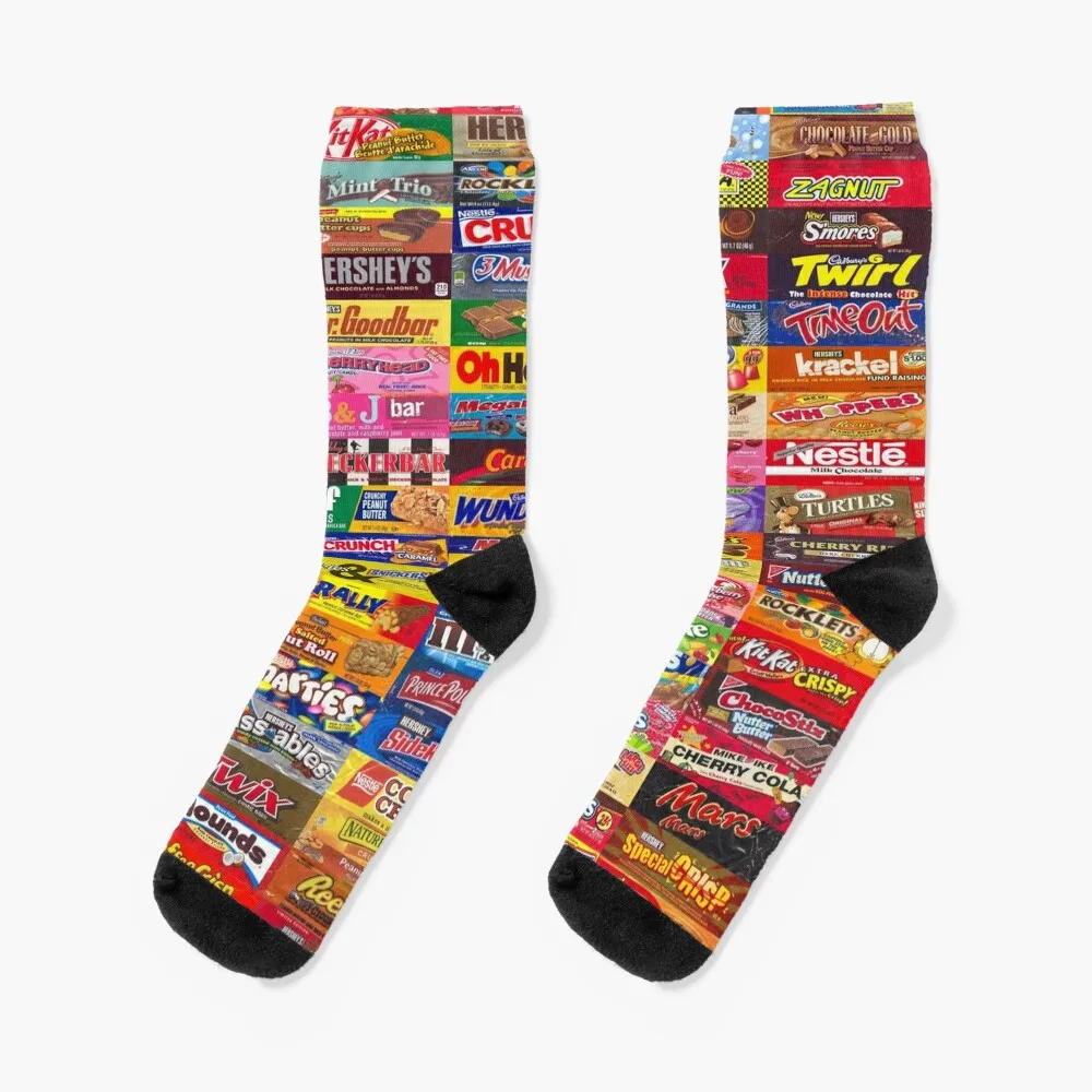 Candy Wrappers Socks cool socks colored socks Socks For Men Women's