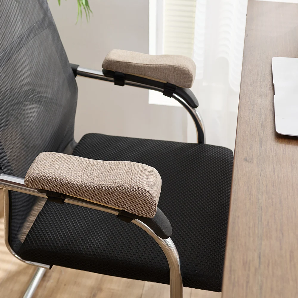 Cotton Linen Foam Elbow Pillow Chair Armrest   Pads Support Arm Rest for Office Chair Armrest Chair Cushion Pads Elbow Relief 4