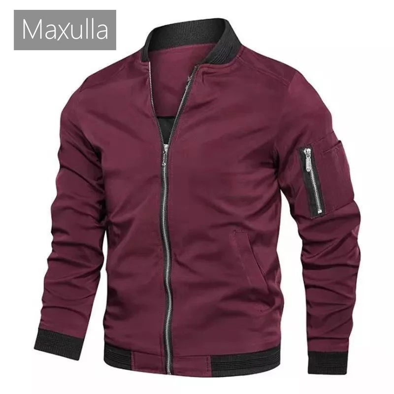 

Maxulla мужская приталенная Женская куртка, повседневная куртка, легкая ветровка на молнии, повседневные стильные пальто для гольфа 5XL