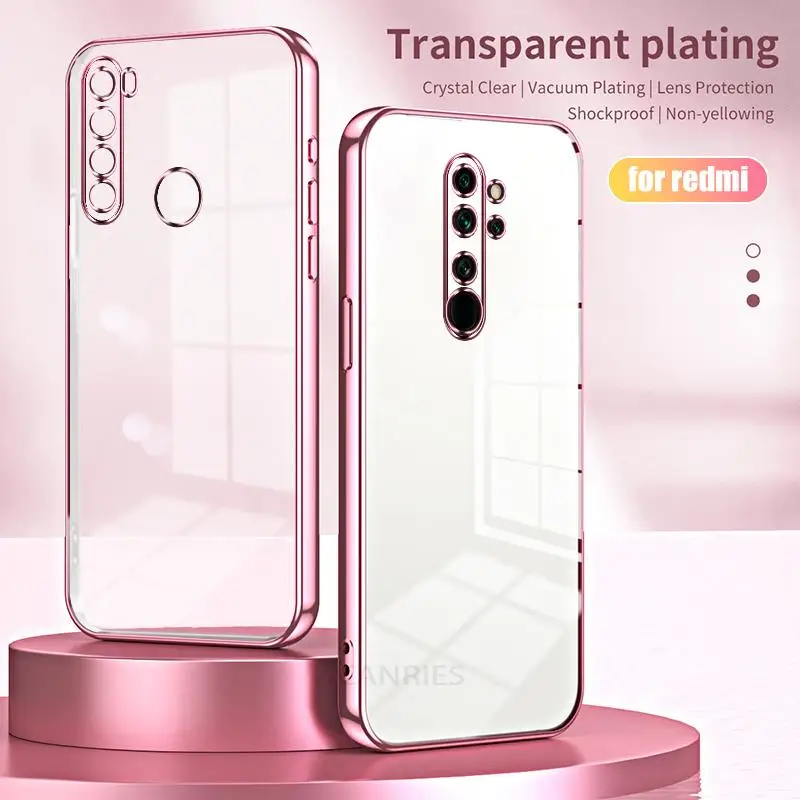 Luxury Plating Transparent Soft Silicone Phone Case – Clear Back Cover