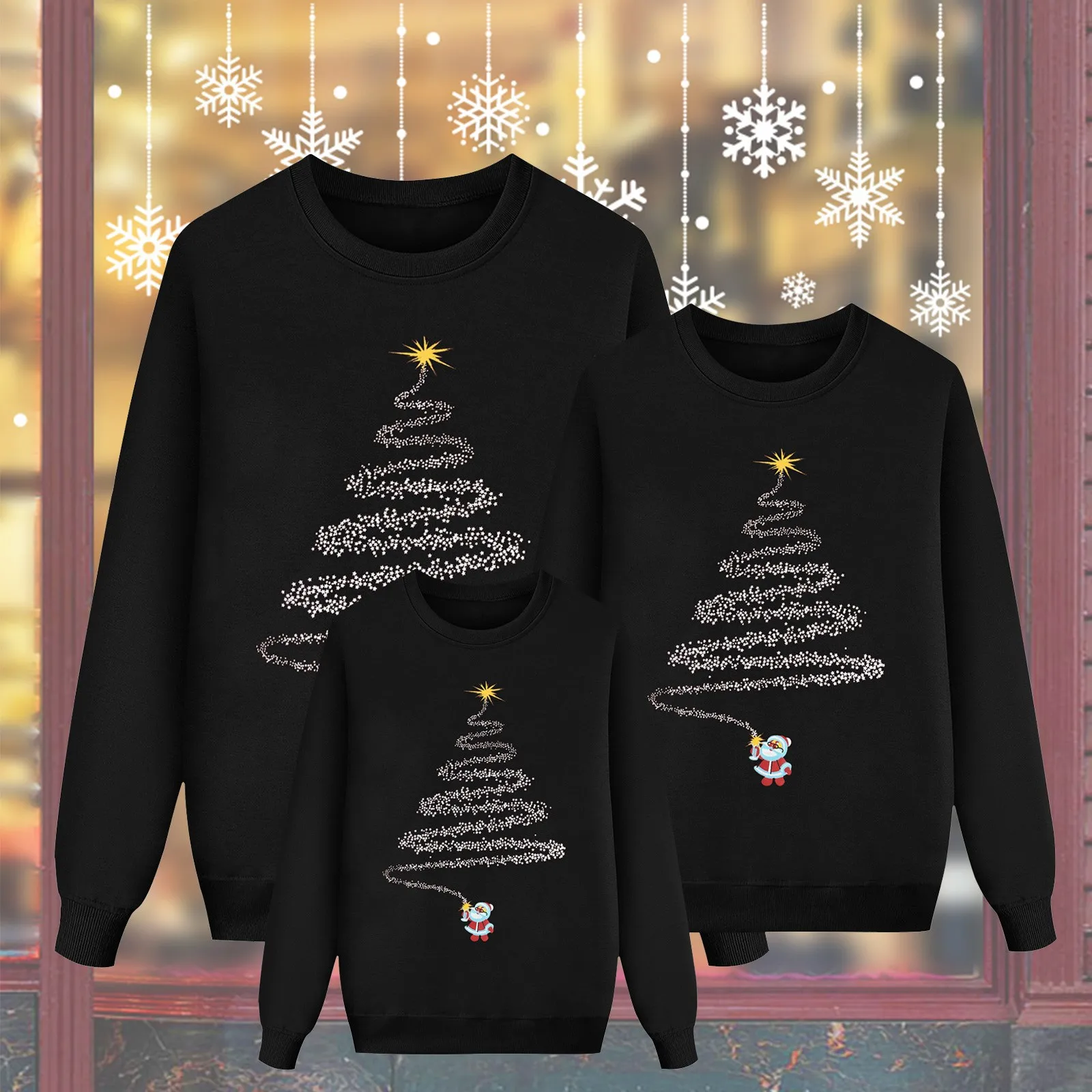 Jerseys Navideños Familiares - Sudaderas Con Reno Para Hombre, Mujer Y Niño, Tela Suave De Algodón
