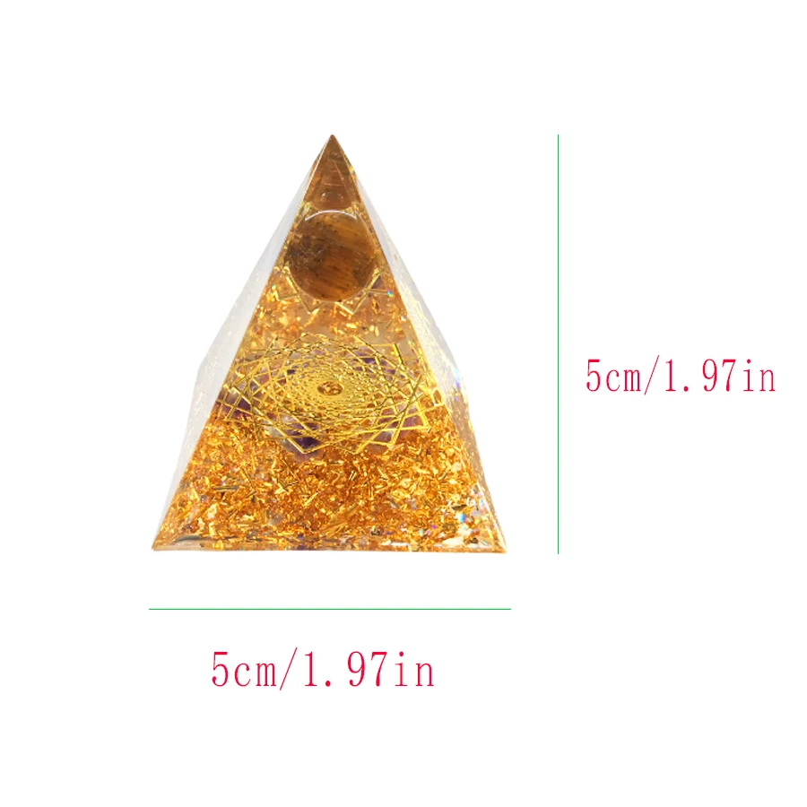 Orgonite Pyramid Energy Generator Amethyst Stone Pendulum Reiki Chakra Meditation Healing Crystals Tool Room Decorations