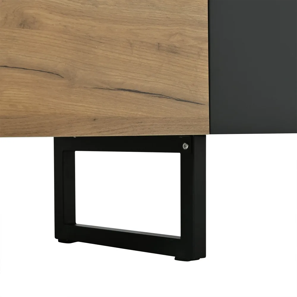 180*40*55cm TV-Schrank mit 2 Schränken und offenem Stauraum, geeignet für Fernseher bis zu 75 Zoll. – Detail 17