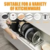 Expandable Stainless Steel Storage Rack Kitchen Cabinet Holder for Pan Pot Lid Cutting Board Drying Cookware Dish Rack Organizer 3