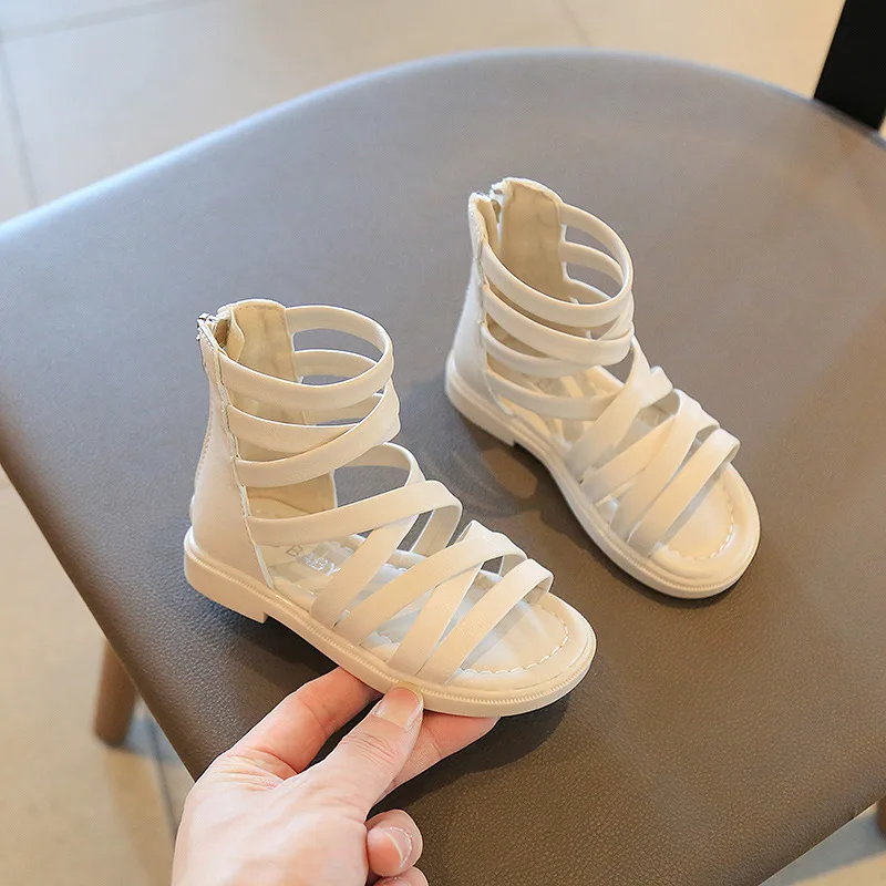 Summer Fashion Roman Boots High-top Girls Sandals Kids Gladiator Sandals Child Girls Kid Shoes