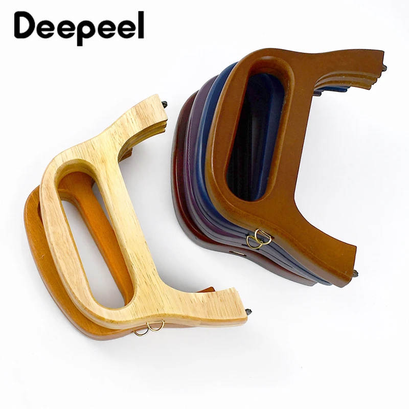 1Pc Deepeel 20cm Holz Tasche Griff frauen Handtasche Handgemachte Nähen Klammern Rahmen Kuss Verschluss, Der Taschen DIY geldbörse Zubehör