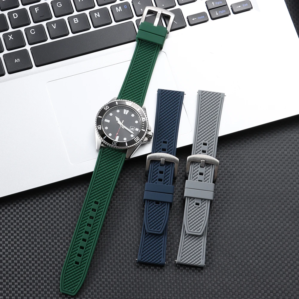Premium Universal Diving Silicone Watch Strap - Waterproof Sports Quick Release Bracelet