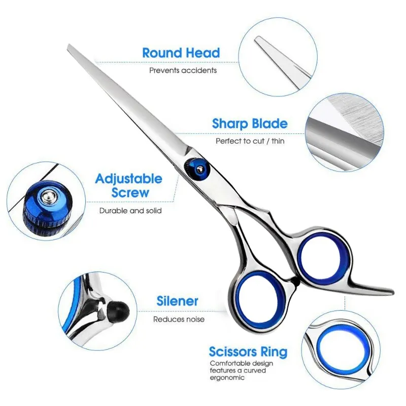 Hairdressing Scissors Stainless Steel Professional Cutting Thinning Barber Shear Home Salon