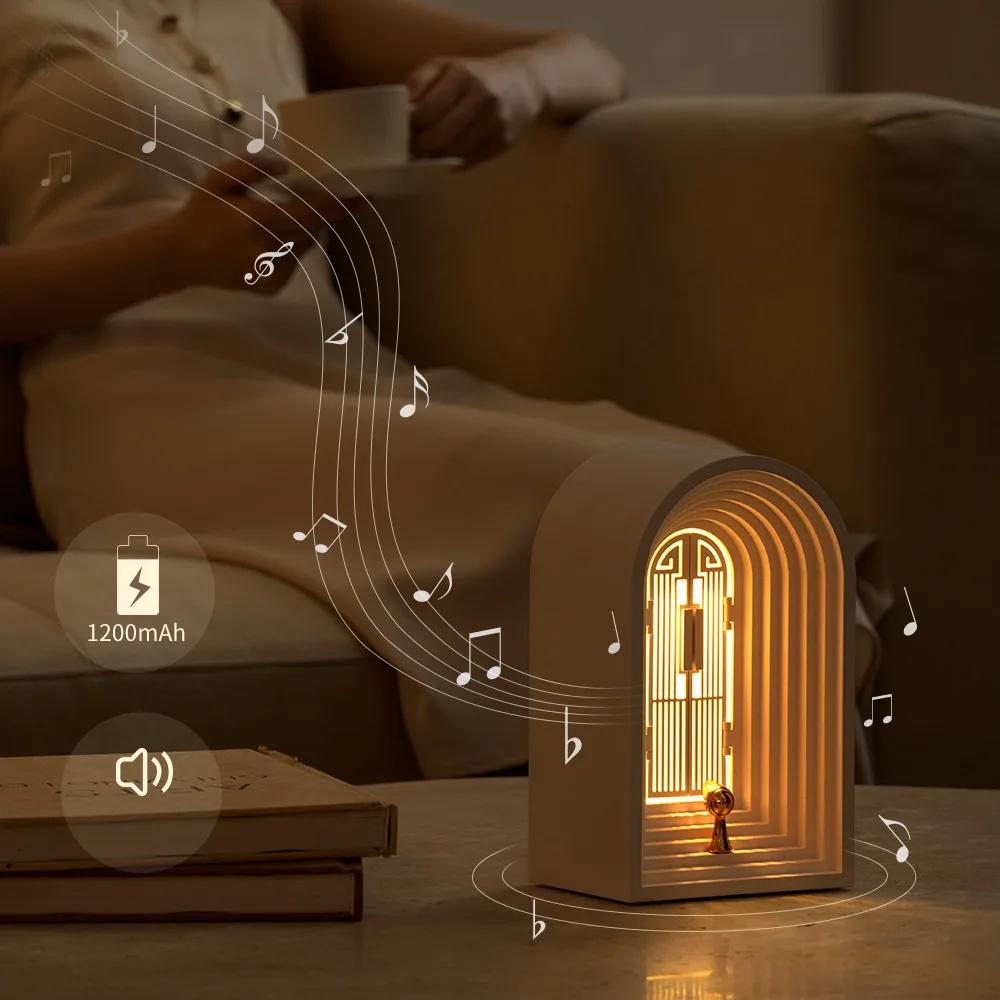 

Умный домашний декор, портативный ночник, свадебный подарок, мобильный Bluetooth-динамик, атмосфера, тёплый, регулируемый ночник