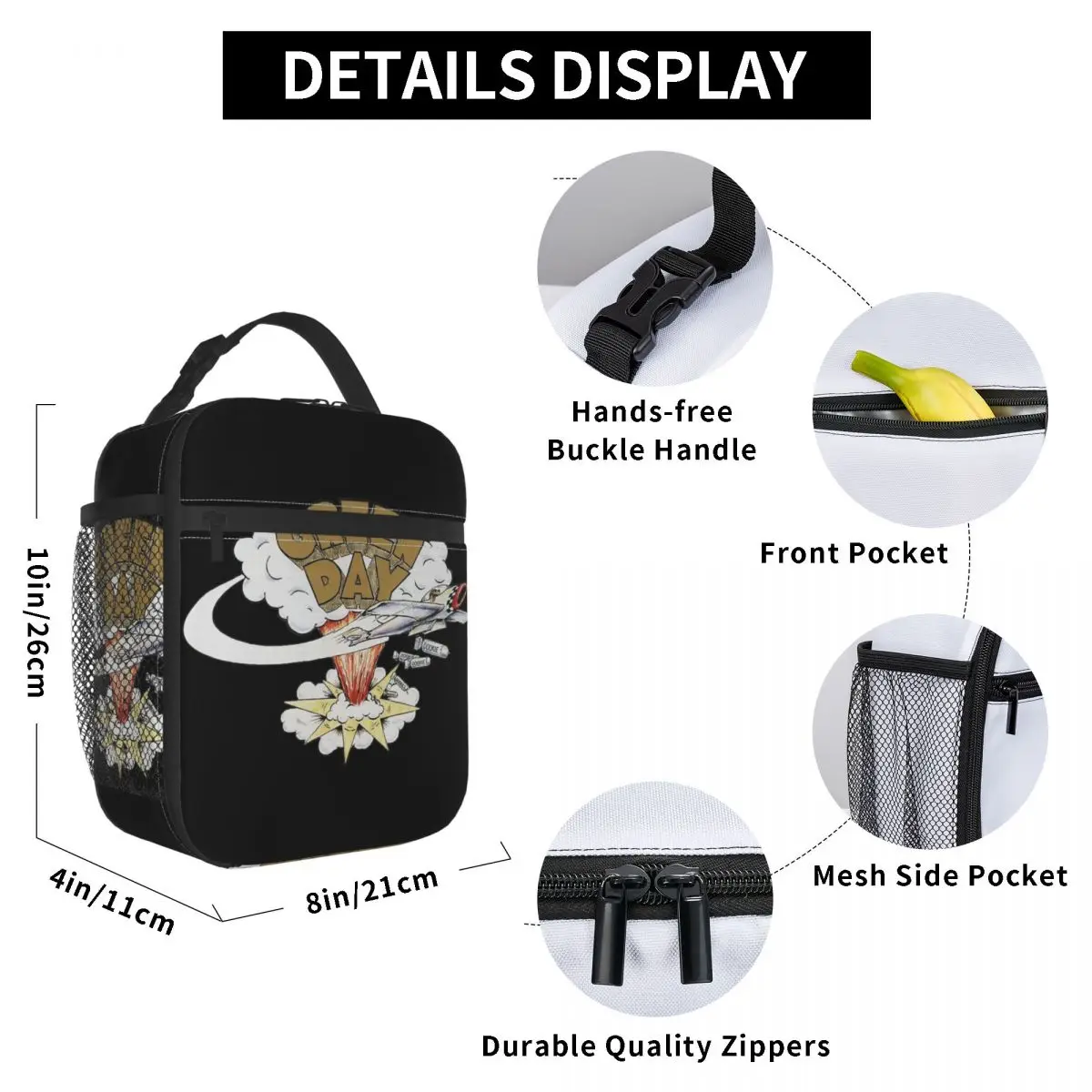 Green Day Rock Band Tour Merch Insulated Lunch Bag For Work Power Pop Food Container Portable Thermal Cooler Bento Box