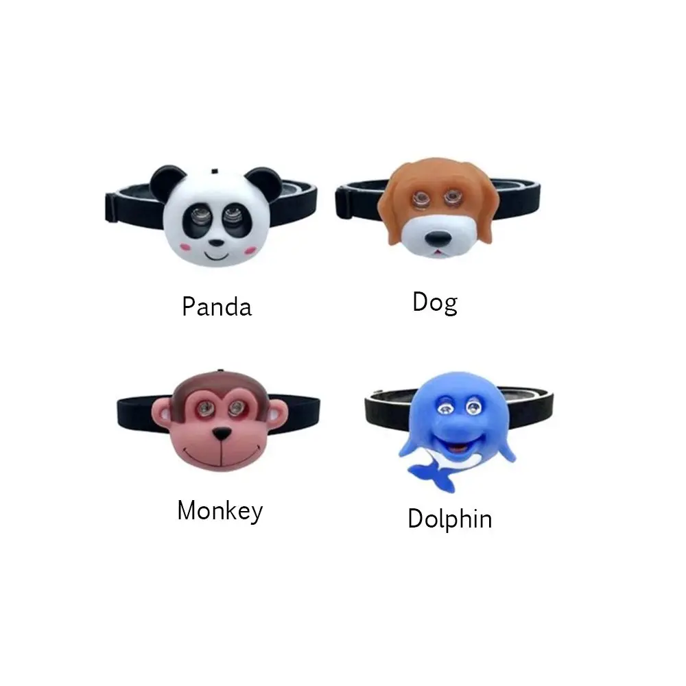 Head Lamp Led Headlight Headlights Running Riding Light with Headband Child's Headlight Kids Gift SOS Flashlight Cartoon Animal Headlamp