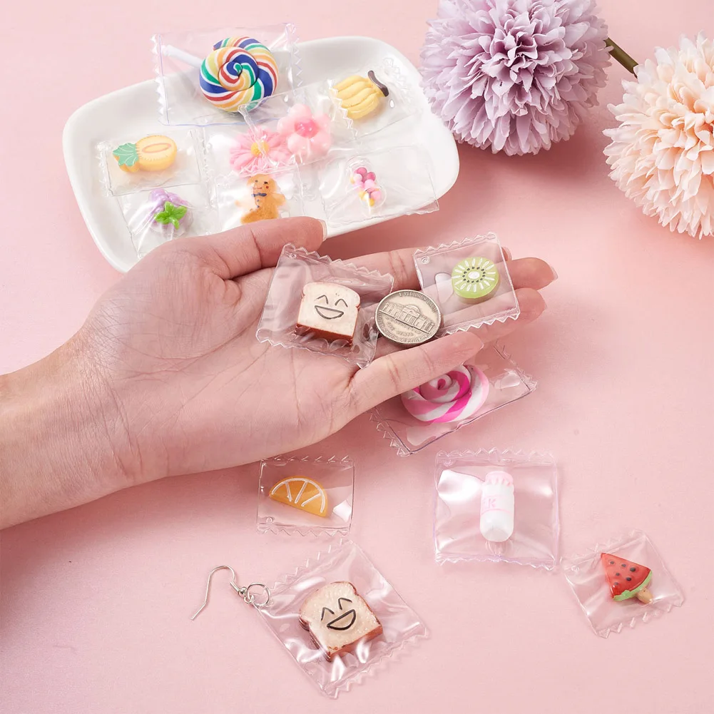 38pcs/set Cute Resin Candy Charms Pendants Food Fruit Flower Heart Pendants for DIY Bracelets Necklace Earrings Jewelry Making