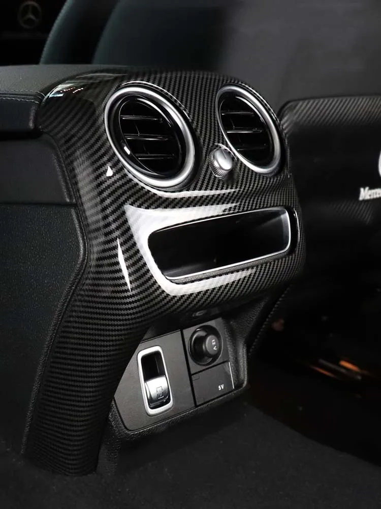 

Для Mercedes Benz GLC260L GLC300l 2019-2020автозапчасти ABS хромированный вентилятор заднего кондиционера Накладка 2шт Карбон