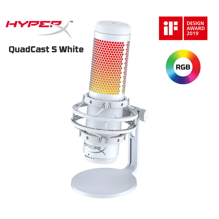 HyperX QuadCast S RGB USB Condenser Microphone for PC/PS4/PS5/Mac