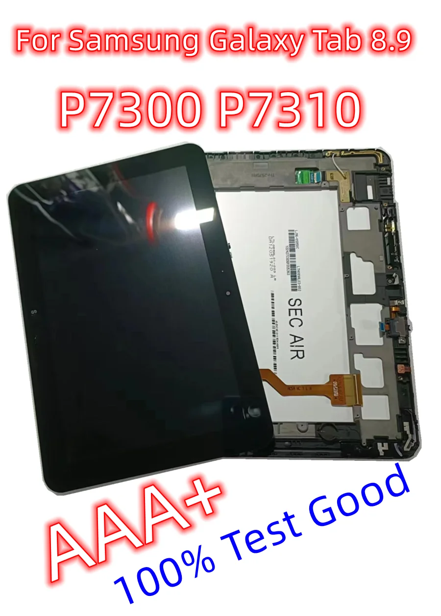 Pannello Display Lcd Da 8.9 "Pollici Touch Screen Digitizer Assembly Con Cornice Per Samsung Galaxy Tab 8.9 P7300 P7310