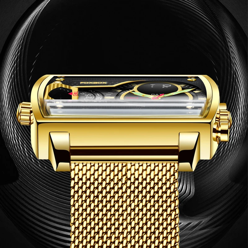 LIGE Digital Men's Watches Fashion Square Military Stainless Casual Sports Quartz Electronic Watch Waterproof Male Alarm Clocks 4