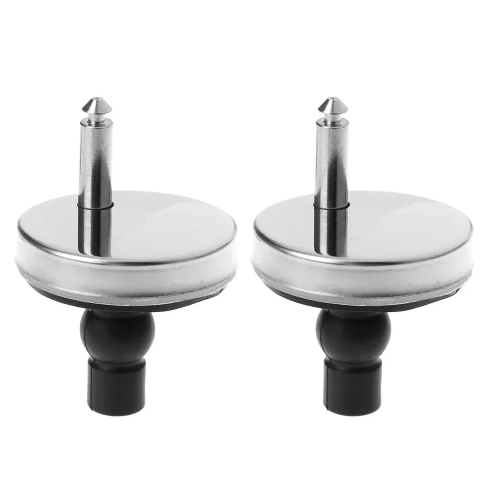 1 Pair Toilet Seat Hinges Top Fixings Universal Replacement Rubber Nuts Screws For WC Blind Holes Fittings Quick Release