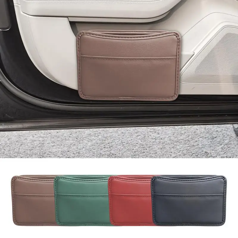 

Car Trash Can Universal 2-in-1 Car Back Seat Organizer PU Leather Hangable Dust Bin Multifunctional Storage Organizers Accessory