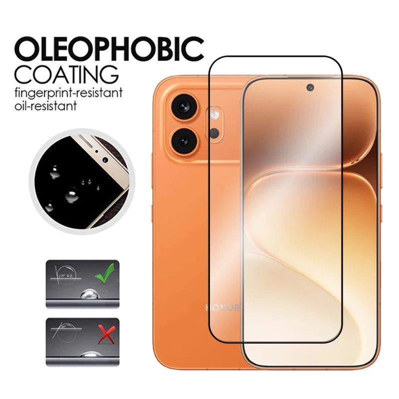 Full Cover Tempered Glass Screen Protector with Camera Lens Film