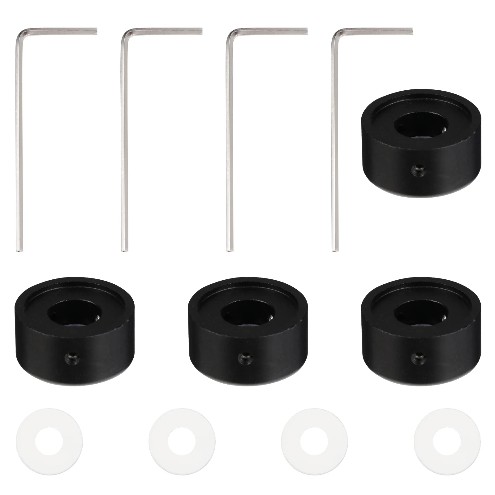 

4 Sets Pedal Footswitch Toppers with Screws Pads Effector Protective Button