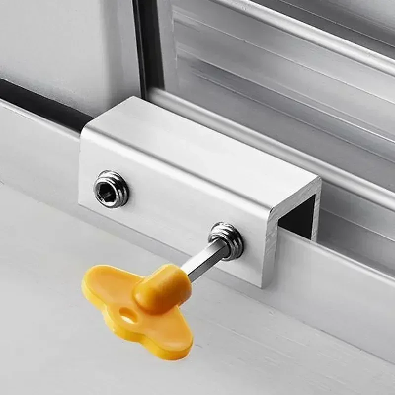 Adjustable Window Lock Stopper Safety Locks for Kids and Pets Anti-theft Door Lock Non Punch Sliding Window Hardware