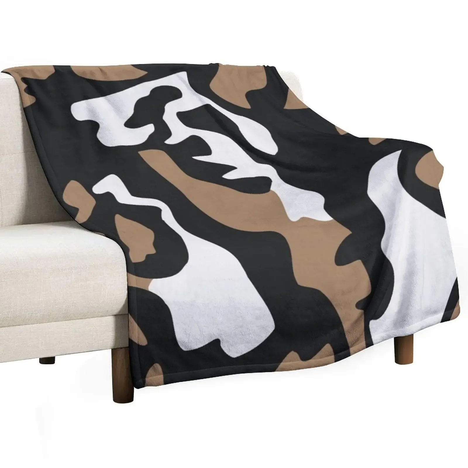 

African Wild Dog Pattern Throw Blanket Custom Vintage Blankets