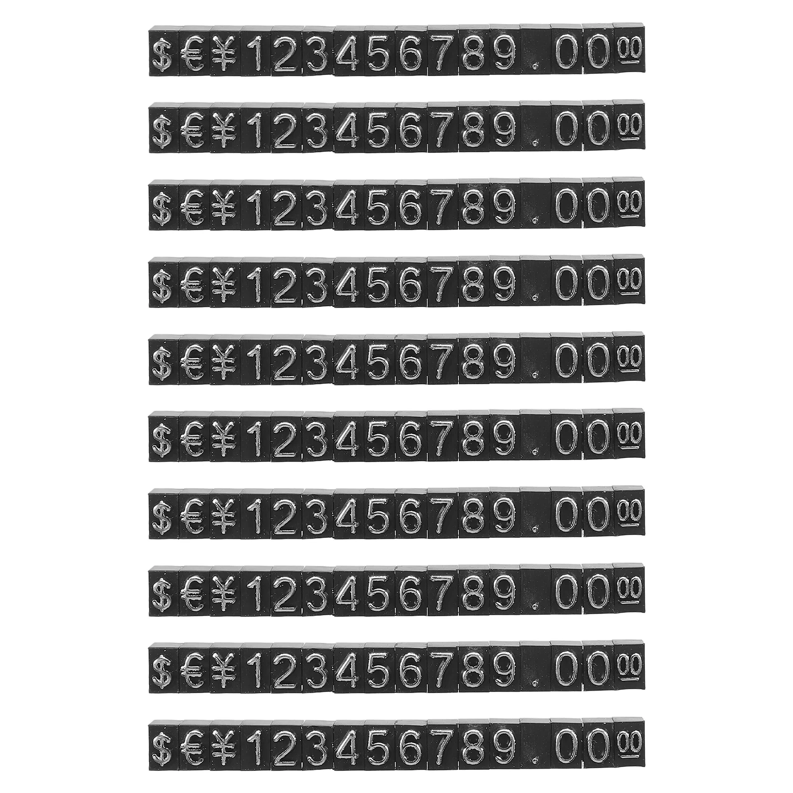 

10 Sets Digital Price Tag Prices Block Retail Display Letter Pricing Label Stand Labels Cube Tags Counter to Sign