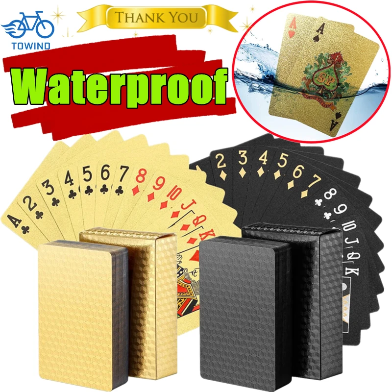Playing Cards Plastic Playing Cards Waterproof Plastic Poker Cards for Board Game Family Party Outdoor Entertainment Gift