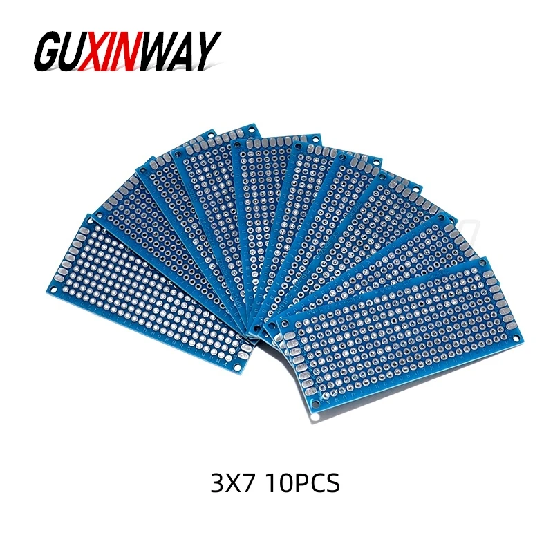 Enhanced DIY Electronic Kit with Double-Sided Blue Circuit Perfboards – Various Sizes