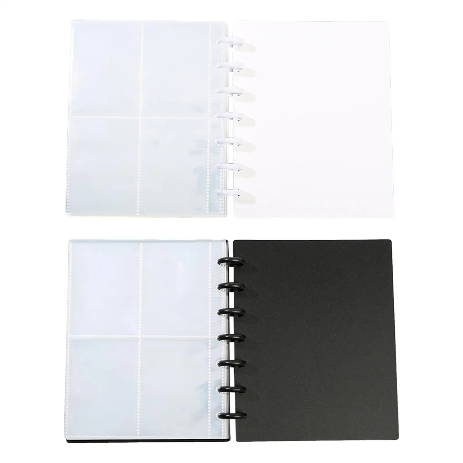 

160 Pockets 3 inch Photo Album 7 Ring Binder Photocard Sleeves Portable for Postcards Name Card Picture Holder Storage