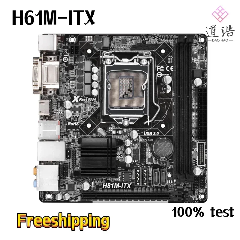 For Asrock H81M-ITX Motherboard 16GB HDMI LGA 1150 DDR3 Mini-ITX H81 Mainboard 100% Tested Fully Work 4 For Asrock H81M-ITX Motherboard 16GB HDMI LGA 1150 DDR3 Mini-ITX H81 Mainboard 100% Tested Fully Work - Image 2
