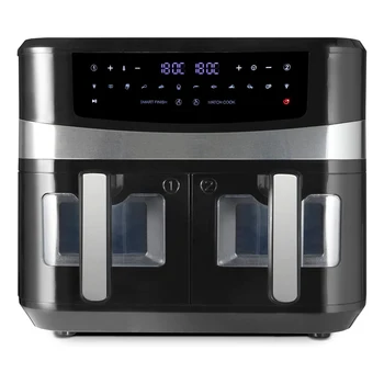 New Design Digital Dual Zone Air Fryers Oven Two Basket Tray 8L 9L Steam Double Twin Dual Air Fryer