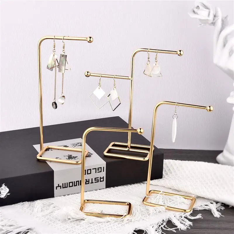 Jewelry Display Organizer Metal Earring Storage Rack Jewelry Organizer Holder Earrings Pendants Necklace Display Stand Shelf
