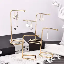 Jewelry Display Organizer Metal Earring Storage Rack Jewelry Organizer Holder Earrings Pendants Necklace Display Stand Shelf