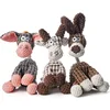 Funny Pet Toy Donkey Shape Corduroy Chew Toys for Dogs Puppy Squeaker Squeaky Plush Bone Molar Dog Toy Training Pets Supplies 1