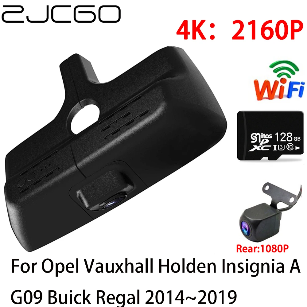 

ZJCGO 2K 4K Car DVR Dash Cam Wifi Front Rear Camera 2 Lens 24h for Opel Vauxhall Holden Insignia A G09 Buick Regal 2014~2019