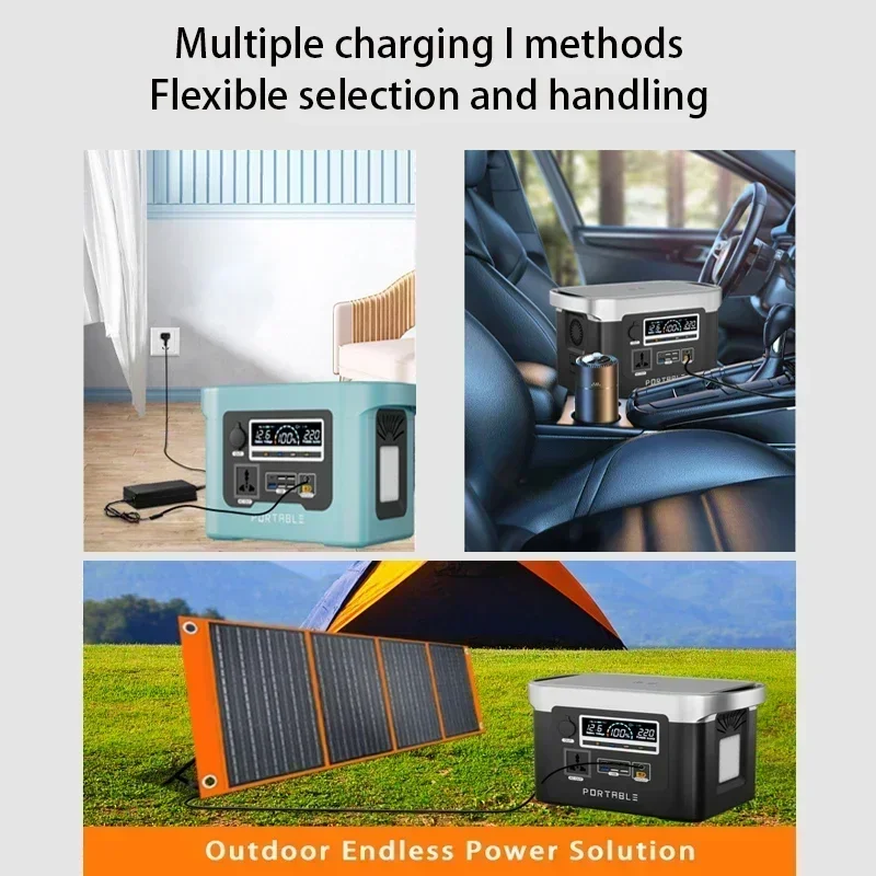 800W 40Ah-85Ah portable power bank, portable power station, outdoor emergency supply for camping outdoor RV homes