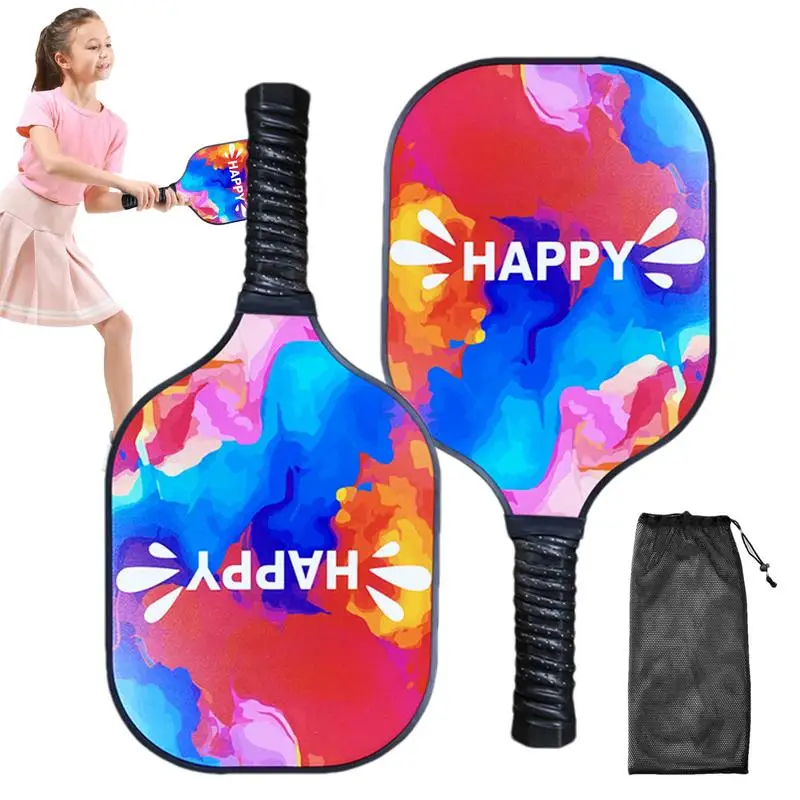 

Pickle Ball Racket Family Set Pickle Ball Rackets 2 Pack Lightweight Fiberglass Sports Pickle Ball Paddle For Women Men Outdoor