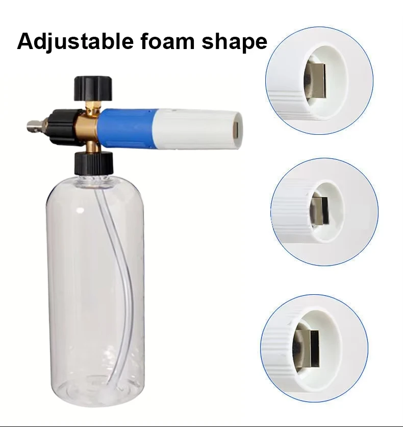 High pressure PA car wash foam pot accessories Quick plug transparent fan-shaped snowflake pure copper core foam sprayer 3