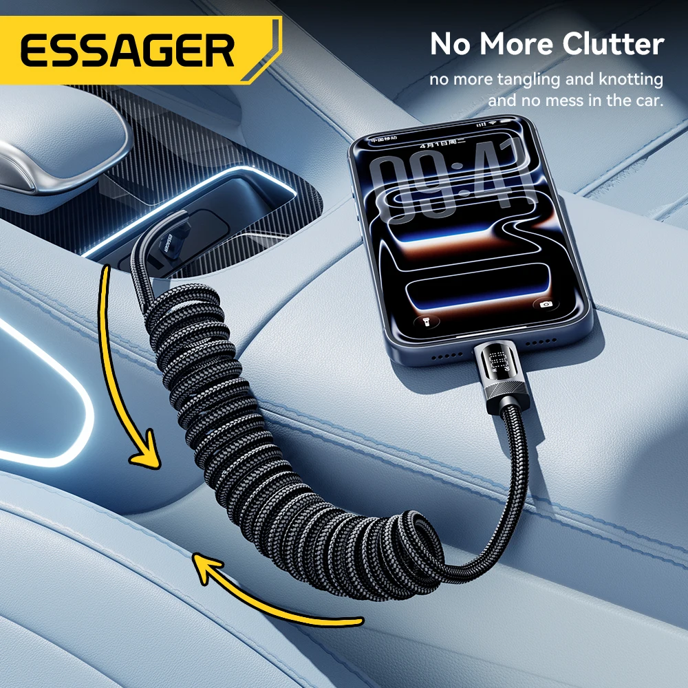 Essager Cable 100W Type C Car