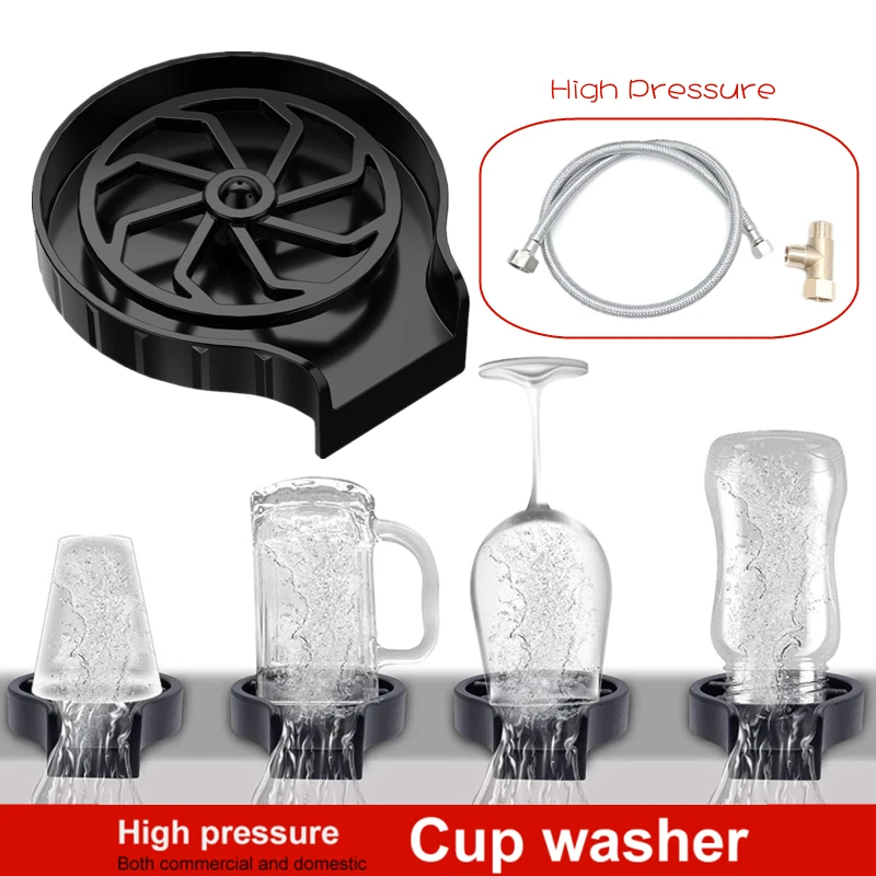 High Pressure Cup Washer Reused Hydrojet Cup Cleaner For Beer Glasses