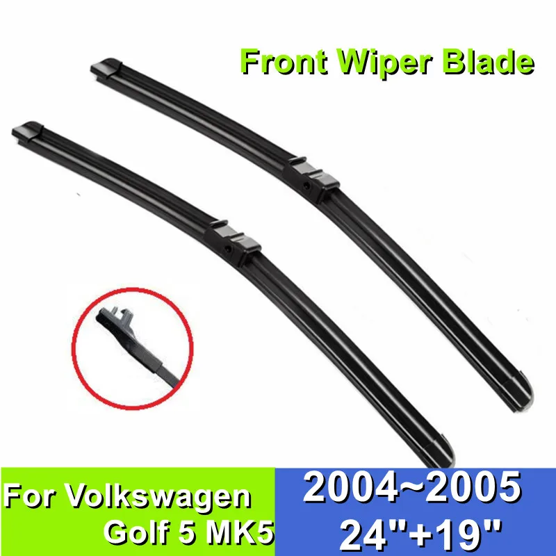 Front Wiper Blade For Volkswagen Vw Golf 5 Mk5 24"+19" Car Windshield
