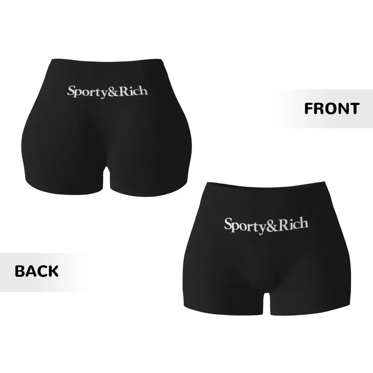 Sporty & Richs Gym Biker Running Shorts for Women Workout Yoga Shorts