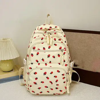 Strawberry Bookbag Set with Pen Purse & Shoulder Pouch - Cute Kids Backpack for School, Outdoor Trips, Camping & Preschool 1