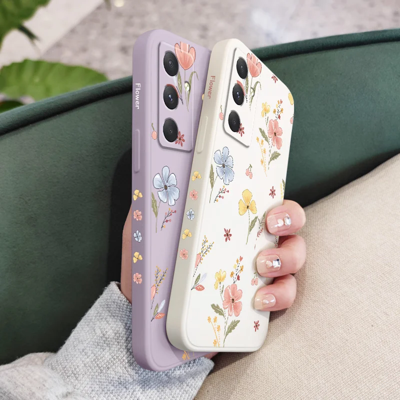 Blue Flower Pattern Phone Case - Elegant and Durable Cover
