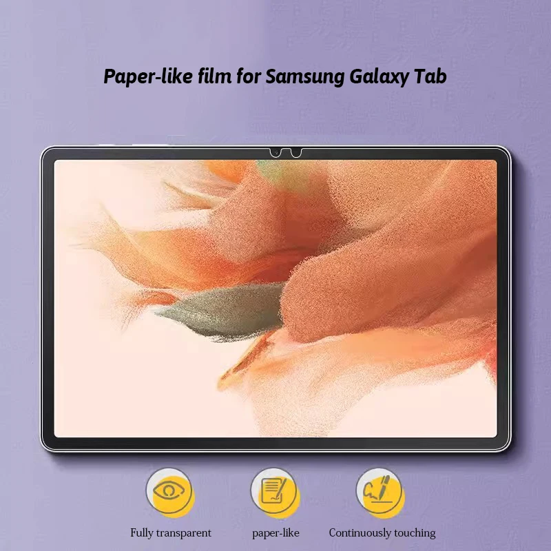 

Для Samsung Tab S7 11 дюймов Защитная пленка для экрана бумажная пленка для S8 Fe 12,4 S7 Plus A7 Lite 10,4 A8 10,5 2021 Galaxy Tablet Film
